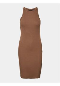 Vero Moda Sukienka codzienna Chloe 10306898 Brązowy Tight Fit. Okazja: na co dzień. Kolor: brązowy. Materiał: bawełna. Typ sukienki: proste. Styl: casual