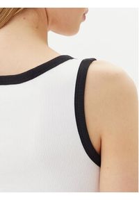 Pieces Top May 17154484 Biały Slim Fit. Kolor: biały. Materiał: bawełna #8