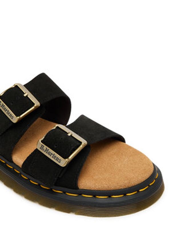 Dr. Martens Klapki Josef DM41082001 Czarny. Kolor: czarny. Materiał: zamsz, skóra