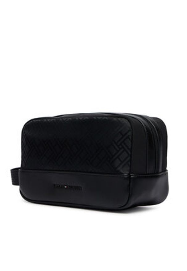TOMMY HILFIGER - Tommy Hilfiger Kosmetyczka Th Nylon Jacquard Washbag AM0AM14508 Czarny. Kolor: czarny. Materiał: skóra