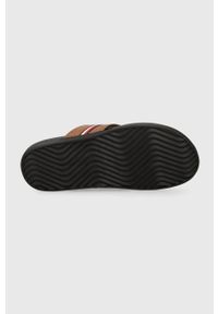 TOMMY HILFIGER - Tommy Hilfiger japonki HILFIGER LEATHER TOE POST SANDAL męskie kolor brązowy FM0FM04460. Kolor: brązowy. Materiał: poliester, materiał, guma #3