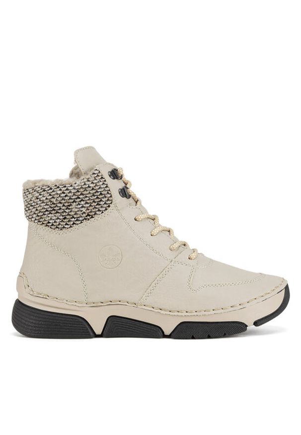 Rieker Trzewiki 45955-60 Beżowy. Kolor: beżowy. Materiał: materiał