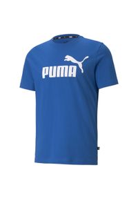 Puma - Męska koszulka z logo Essentials PUMA Royal Blue. Kolor: niebieski. Materiał: materiał