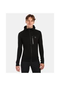 Stylowa i wygodna bawełniana bluza z kapturem Kilpi BALU-M. Typ kołnierza: kaptur. Kolor: czarny. Materiał: bawełna. Sport: turystyka piesza #1