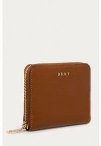 DKNY - Dkny portfel skórzany R8313656 damski kolor brązowy. Kolor: brązowy. Materiał: skóra. Wzór: gładki #4