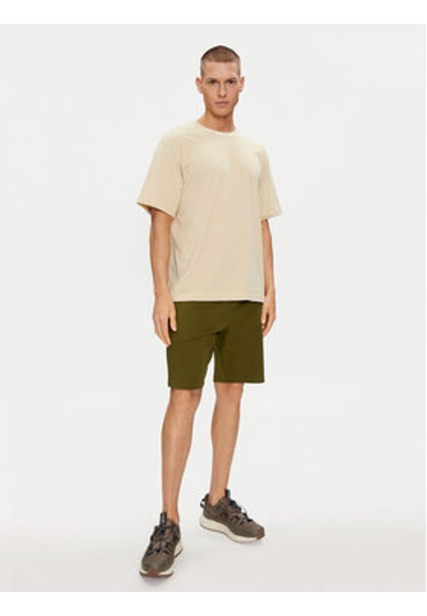 The North Face T-Shirt Zumu NF0A87DD Beżowy Regular Fit. Kolor: beżowy. Materiał: bawełna