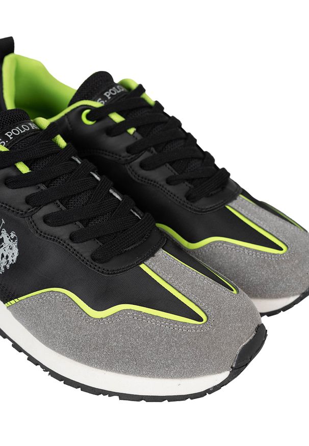 U.S. Polo Assn. Sneakersy "Tabry002" | Tabry 002 | Mężczyzna | Czarny, Szary. Kolor: wielokolorowy, czarny, szary. Materiał: skóra ekologiczna, materiał. Wzór: aplikacja, nadruk
