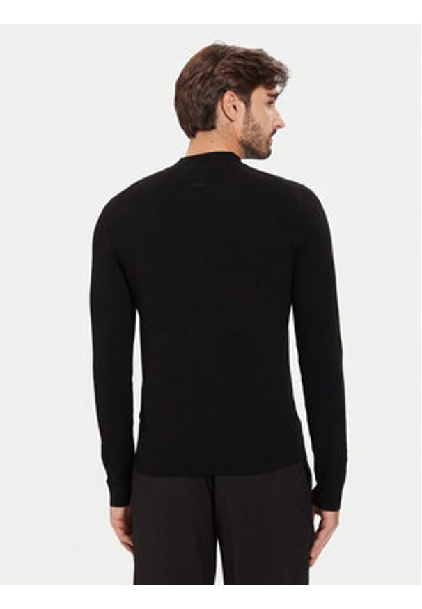 Hugo - HUGO Sweter San Marc 50546856 Czarny Slim Fit. Kolor: czarny. Materiał: wiskoza