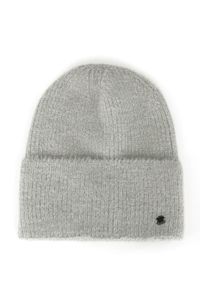 Volcano - Zimowa czapka H-GLITTA. Kolor: szary. Materiał: dzianina. Wzór: ze splotem. Sezon: zima. Styl: klasyczny, elegancki #1