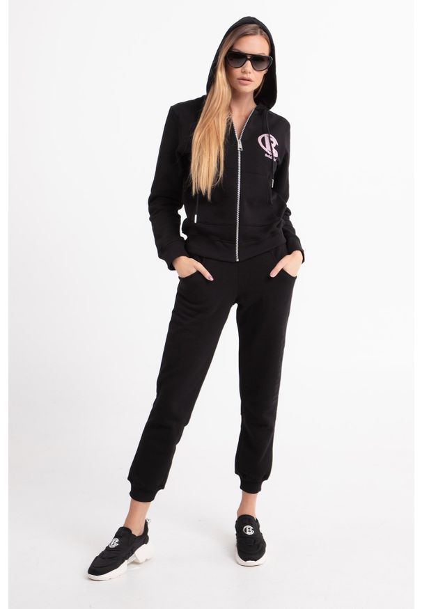 Baldinini - Bluza damska BALDININI. Typ kołnierza: kaptur. Materiał: bawełna. Wzór: nadruk