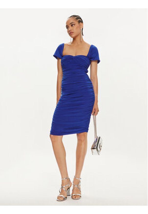 NORMA KAMALI Sukienka koktajlowa KK1243PL812805 Niebieski Slim Fit. Kolor: niebieski. Materiał: syntetyk. Styl: wizytowy