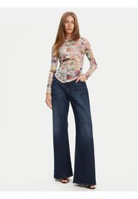 Guess Bluzka W5YP43 KBBF2 Kolorowy Slim Fit. Materiał: syntetyk. Wzór: kolorowy