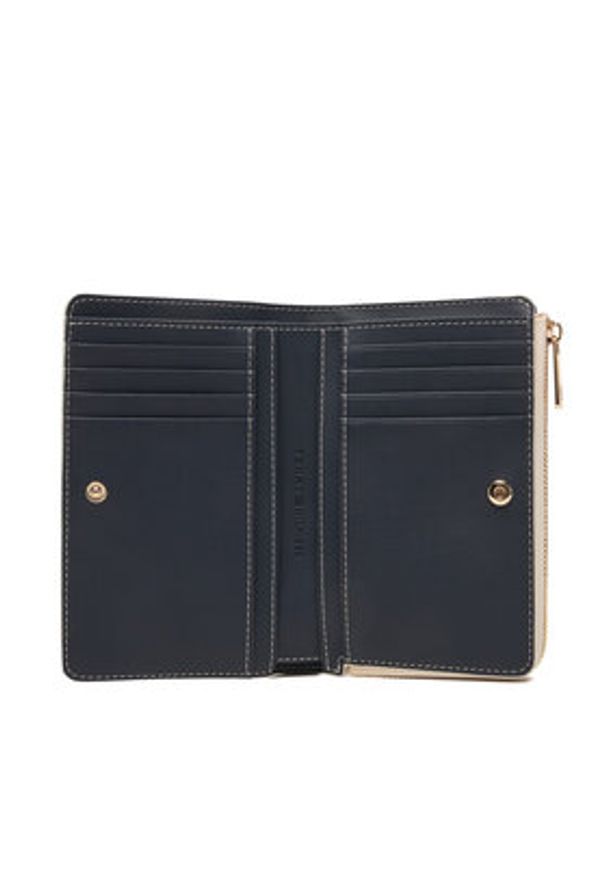 TOMMY HILFIGER - Tommy Hilfiger Portfel Th Icon Bifold Wallet Monoplay AW0AW18594 Beżowy. Kolor: beżowy. Materiał: skóra