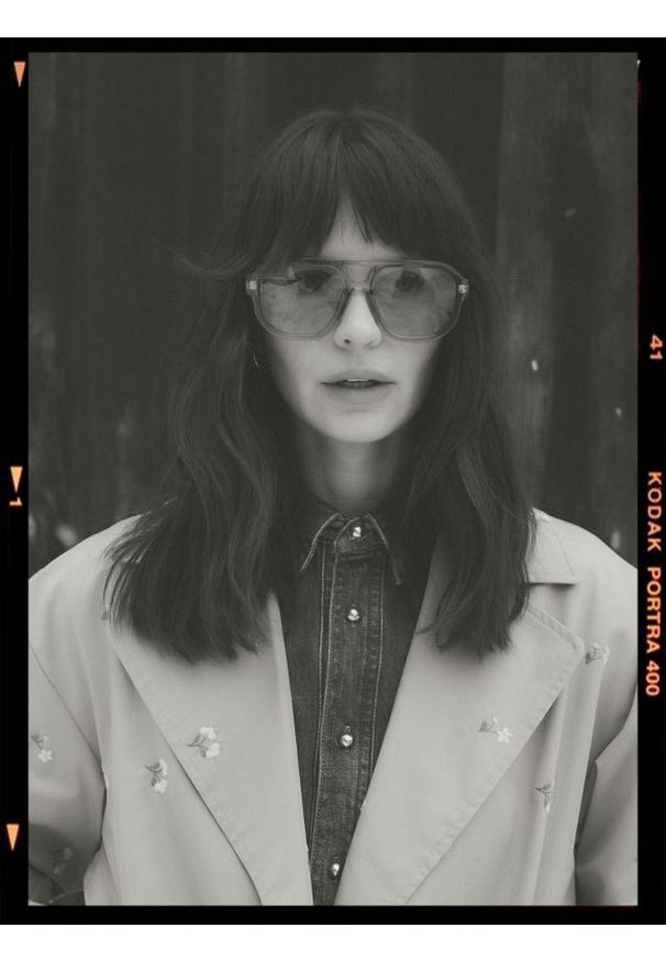 Reserved - Okulary przeciwsłoneczne - złamana biel