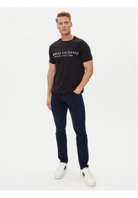 Armani Exchange T-Shirt 8NZT72 Z8H4Z 1200 Czarny Slim Fit. Kolor: czarny. Materiał: bawełna