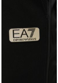 EA7 Emporio Armani spodnie 3LPP65.PJFAZ męskie kolor czarny z aplikacją. Kolor: czarny. Materiał: dzianina. Wzór: aplikacja #4
