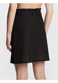 Brave Soul Spódnica mini LSKW-272LINZI Czarny Regular Fit. Kolor: czarny. Materiał: bawełna
