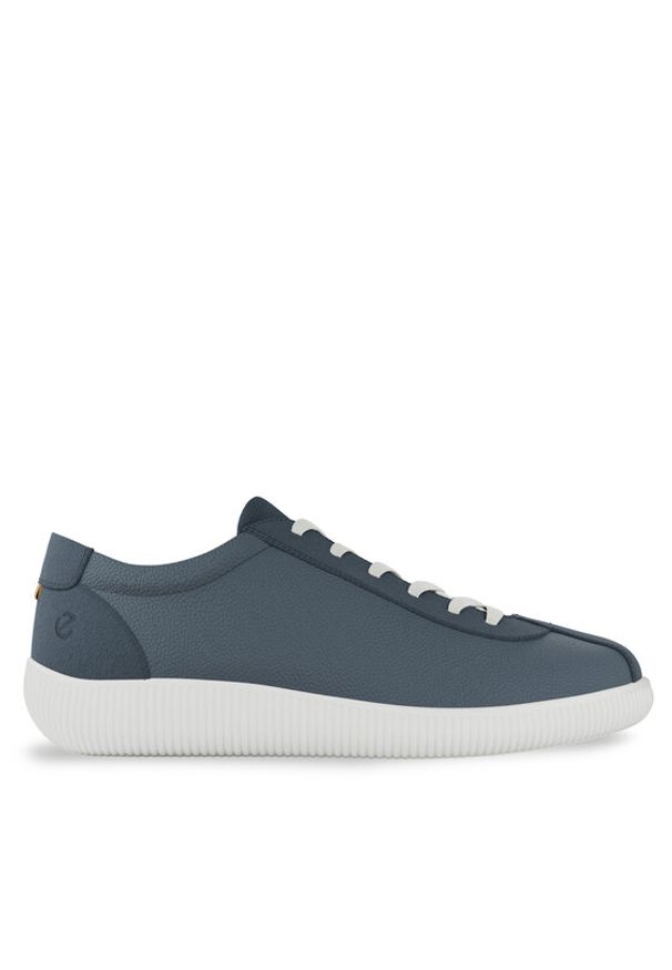 ecco - ECCO Sneakersy Soft Zero M 53775458005 Niebieski. Kolor: niebieski. Materiał: skóra