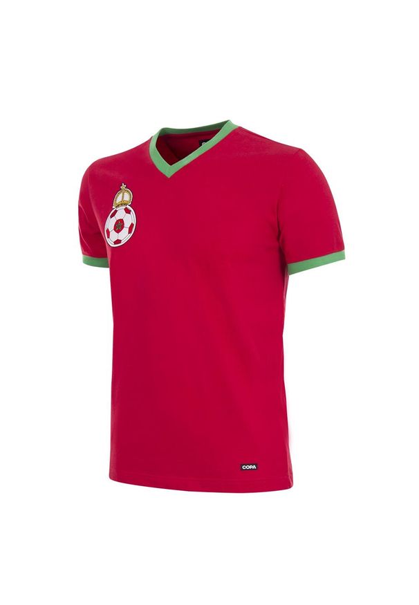 COPA FOOTBALL - Koszulka retro piłkarska dla dorosłych - Maroko 1970 - Czerwona. Kolor: czerwony. Sezon: lato. Sport: piłka nożna