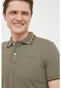 Geox polo męski kolor zielony wzorzysty. Okazja: na co dzień. Typ kołnierza: polo. Kolor: zielony. Materiał: dzianina. Długość rękawa: krótki rękaw. Długość: krótkie. Styl: casual #1