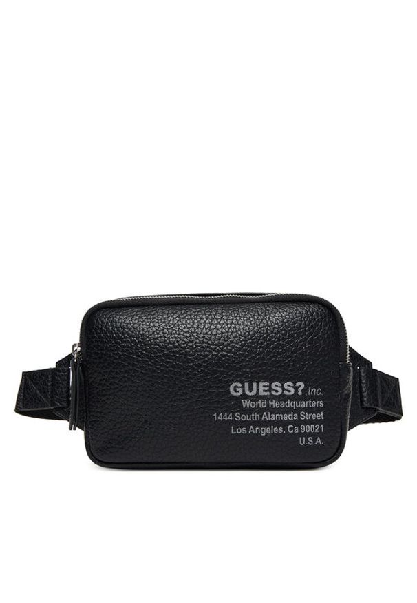 Guess Saszetka nerka HMNYLP P5424 Czarny. Kolor: czarny. Materiał: skóra