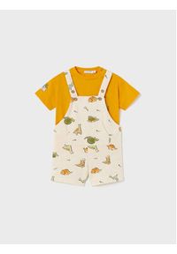 Mayoral Komplet t-shirt i ogrodniczki 1643 Kolorowy Regular Fit. Materiał: bawełna. Wzór: kolorowy