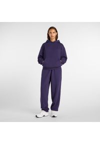 Bluza damska New Balance WT41537BOY – fioletowa. Okazja: na co dzień. Kolor: fioletowy. Materiał: prążkowany, bawełna, dresówka. Wzór: ze splotem. Styl: casual, klasyczny #5