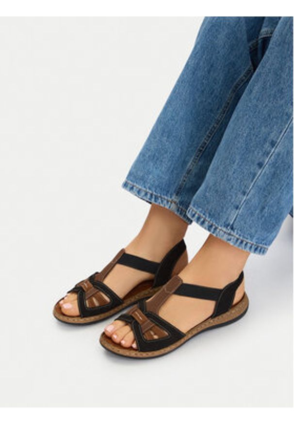 Go Soft Sandały CEO-WI23-4773-08 Czarny. Kolor: czarny. Materiał: nubuk, skóra