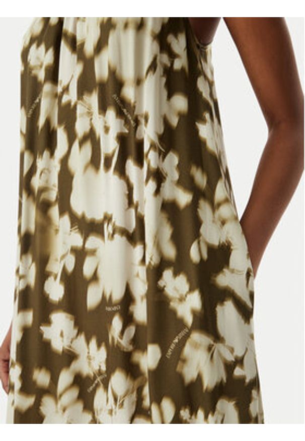 Emporio Armani Sukienka letnia EW003416 AF20249 F7149 Zielony. Kolor: zielony. Materiał: wiskoza. Sezon: lato