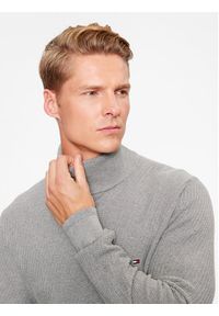 TOMMY HILFIGER - Tommy Hilfiger Golf MW0MW33453 Szary Regular Fit. Typ kołnierza: golf. Kolor: szary. Materiał: bawełna #4