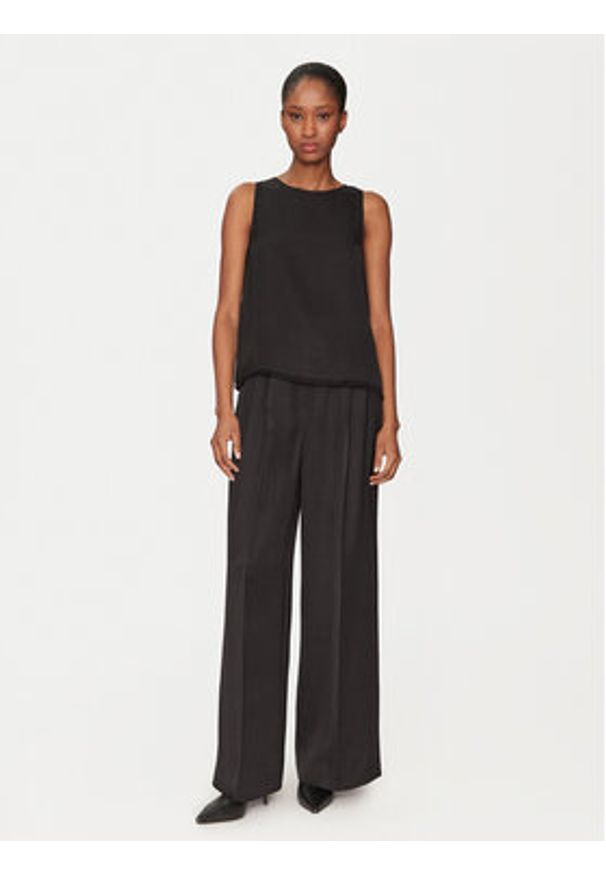 Marella Bluzka Platino 2515161061 Czarny Regular Fit. Kolor: czarny. Materiał: wiskoza