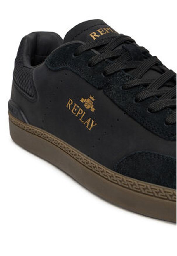 Replay - REPLAY Sneakersy GMSD7.000.C0004S Czarny. Kolor: czarny. Materiał: skóra