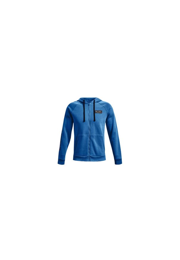 Bluzy sportowa męska Under Armour Rival Fleece Chroma FZ HD. Typ kołnierza: kaptur. Kolor: niebieski, wielokolorowy. Styl: sportowy