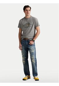 Polo Ralph Lauren T-Shirt 710981142002 Szary Classic Fit. Typ kołnierza: polo. Kolor: szary. Materiał: bawełna #4