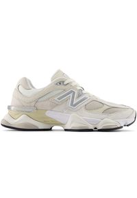 Buty unisex New Balance U9060WHT – beżowe. Kolor: beżowy. Materiał: skóra, syntetyk, zamsz, materiał, guma. Szerokość cholewki: normalna. Sport: turystyka piesza