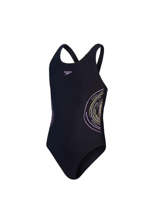 Dziewczęcy jednoczęściowy kostium kąpielowy Speedo Eco Placmement Muscleb. Kolor: czarny