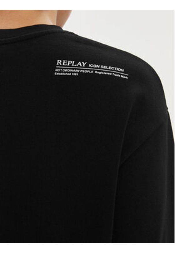 Replay Bluza W3104B.000.23650P Czarny Regular Fit. Kolor: czarny. Materiał: bawełna