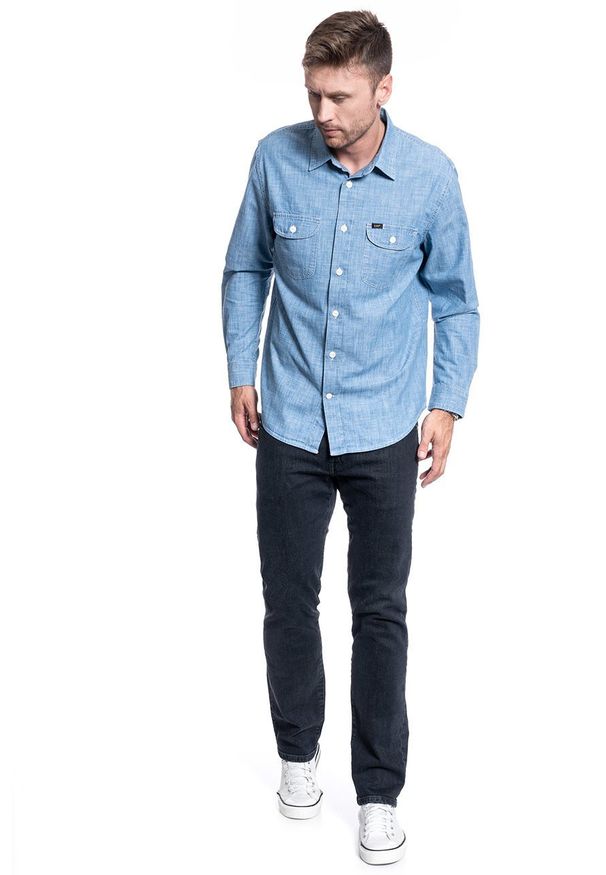 Lee - KOSZULA MĘSKA LEE WORKER SHIRT SUMMER BLUE L68HNSNJ 112117141