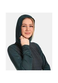 Bluza damska z kapturem Kilpi Aileen. Typ kołnierza: kaptur. Kolor: zielony. Sport: bieganie #2
