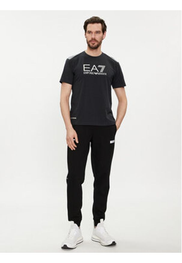 EA7 Emporio Armani T-Shirt 3DPT29 PJULZ 1578 Granatowy Regular Fit. Kolor: niebieski. Materiał: bawełna