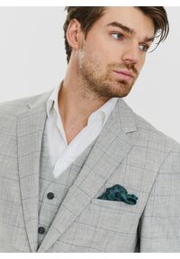 Pako Lorente - PAKO LORENTE – Szara marynarka w niebieską kratę. Kolor: wielokolorowy, niebieski, szary. Materiał: poliester, elastan, wiskoza. Wzór: kratka. Styl: klasyczny #2