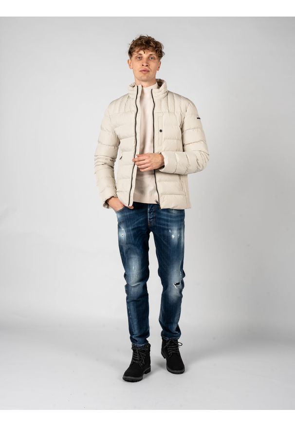 Geox Kurtka "Hilstone" | M2628D T2941 | Mężczyzna | Szary. Okazja: na co dzień, na spacer. Typ kołnierza: kołnierzyk stójkowy. Kolor: szary. Materiał: poliester. Styl: casual