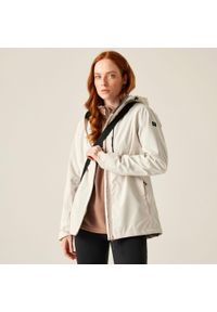 Regatta - Kurtka turystyczna przeciwdeszczowa damska Birchdale wodoodporna. Kolor: beżowy. Materiał: tkanina, poliester. Sport: turystyka piesza #1