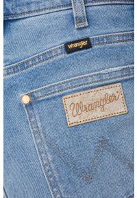 Wrangler jeansy Mom Straight Mauna damskie high waist. Stan: podwyższony. Kolor: niebieski #5