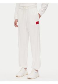 Hugo - HUGO Spodnie dresowe Neve_Pants 50531692 Écru Relaxed Fit. Materiał: bawełna