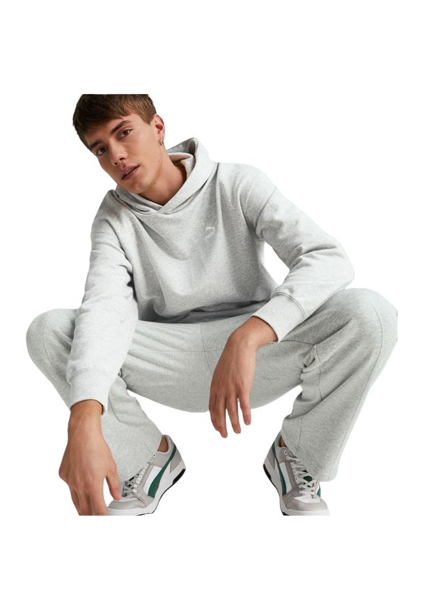 Bluza z kapturem Puma Classics Relaxed Hoodie Tr, Mężczyźni. Typ kołnierza: kaptur. Kolor: szary. Materiał: bawełna, materiał