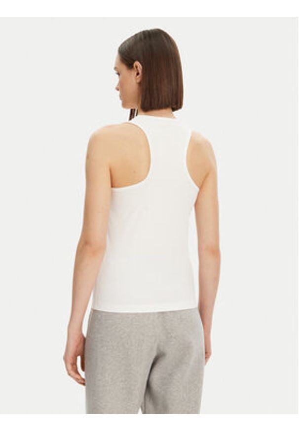 Lacoste Top TF4874 Biały Slim Fit. Kolor: biały. Materiał: syntetyk