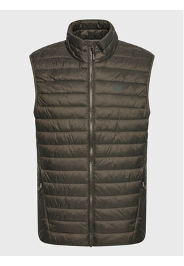 4f - 4F Kamizelka H4Z22-KUMP001 Khaki Regular Fit. Kolor: brązowy. Materiał: syntetyk