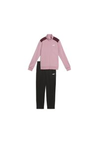 Puma - Damski dres z poliestru PUMA. Kolor: fioletowy, wielokolorowy, różowy. Materiał: poliester, dresówka. Wzór: nadruk. Sport: fitness #1