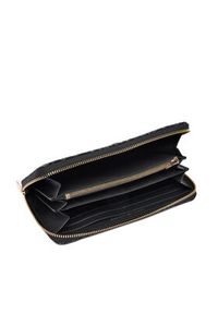 TOMMY HILFIGER - Tommy Hilfiger Duży Portfel Damski Icon Lrg Za Jacquard AW0AW17956 Czarny. Kolor: czarny. Materiał: materiał #3